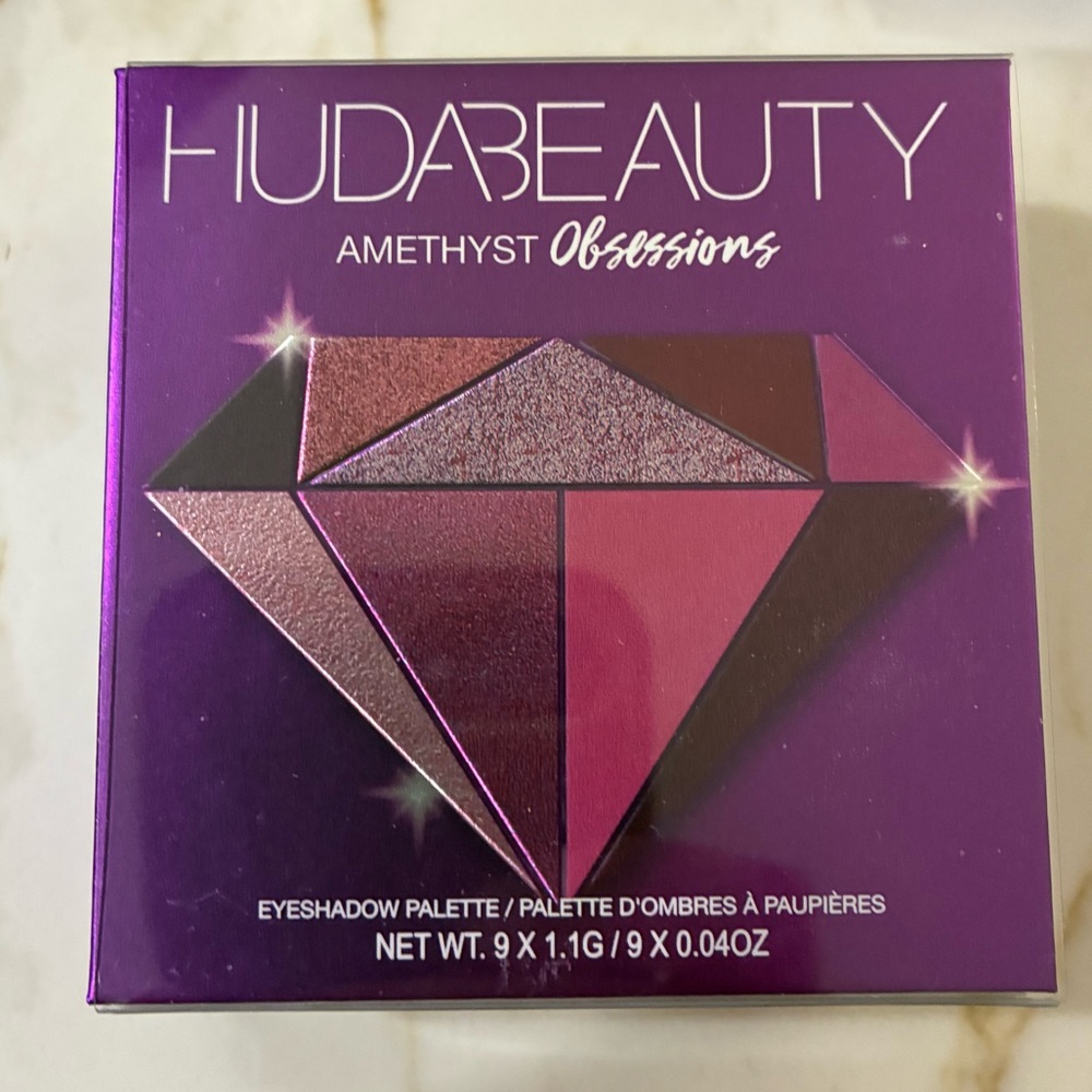 Huda Beauty Amethyst Obsessions eyeshadow palette. 9 colours. With mirror. New! - Picture 7 of 7
